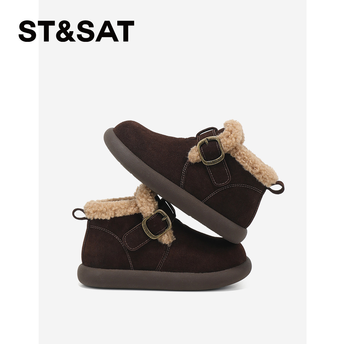 星期六童鞋儿童棉鞋2025秋冬季新款加厚休闲女童鞋子保暖毛毛鞋