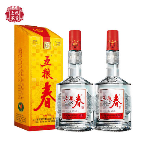 五粮液股份 五粮春 第一代浓香型白酒45度250mL两瓶口粮酒自饮 - 图1
