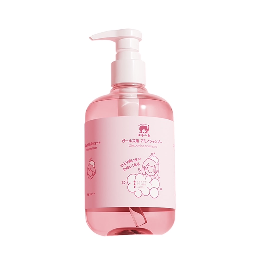 红色小象儿童氨基酸洗发水女孩专用3-6-12岁柔顺去屑500ml×1瓶_婴童用品