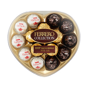 费列罗榛果威化3重巧克力15粒心形礼盒