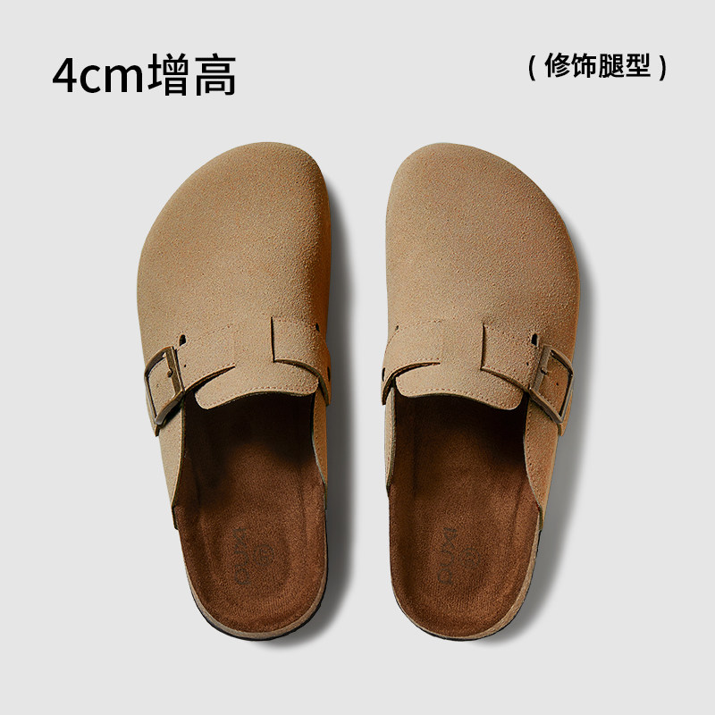 朴西朴西观月勃肯拖鞋女休闲慵懒外穿软木半包复古包头拖懒人鞋,淘宝优惠券,粉丝福利购,淘宝优惠卷