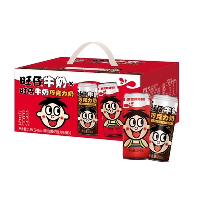 旺旺巧克力奶组合装240ml×12罐