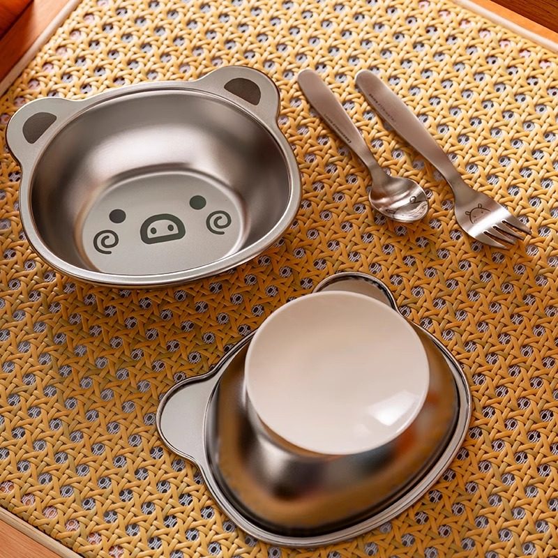 onlycook儿童碗带吸盘宝宝专用辅食碗304不锈钢餐盘婴儿餐具防滑,淘宝优惠券,粉丝福利购,淘宝优惠卷