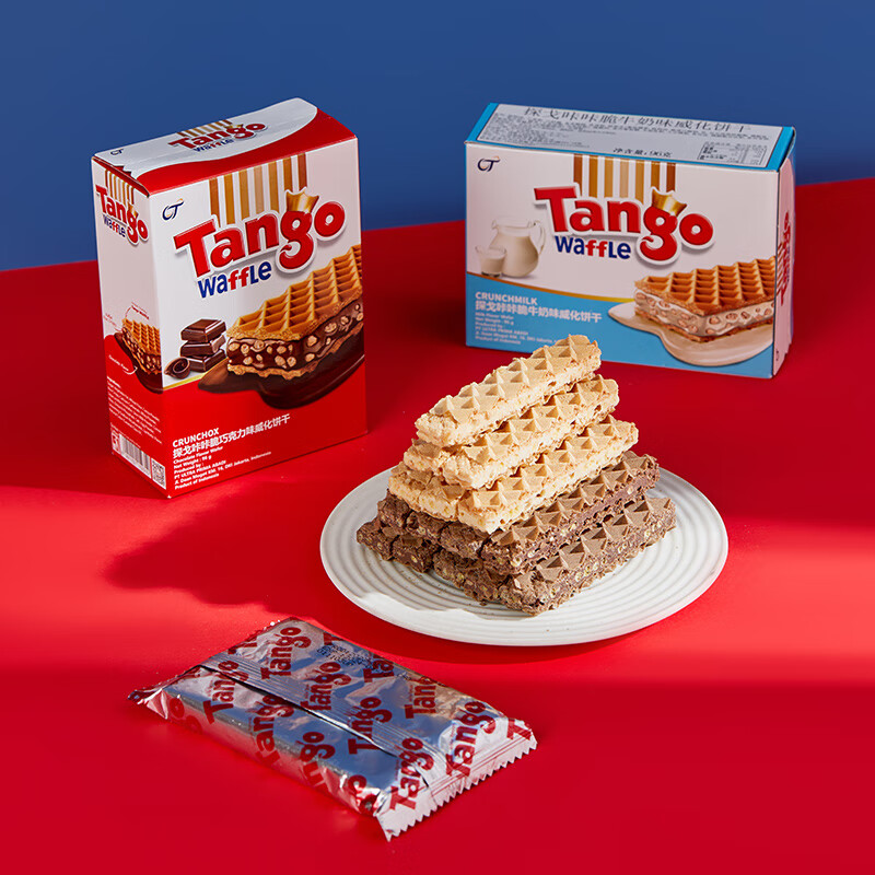 Tango印尼进口咔咔脆威化饼干巧克力味