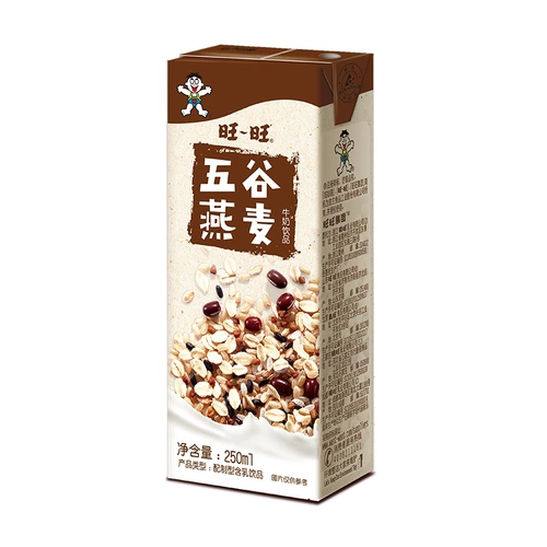 旺旺 Грамм -Valley Oat Milk Wangzi Детские студенты студенты для завтрака питание молоко 250 мл*12 коробок