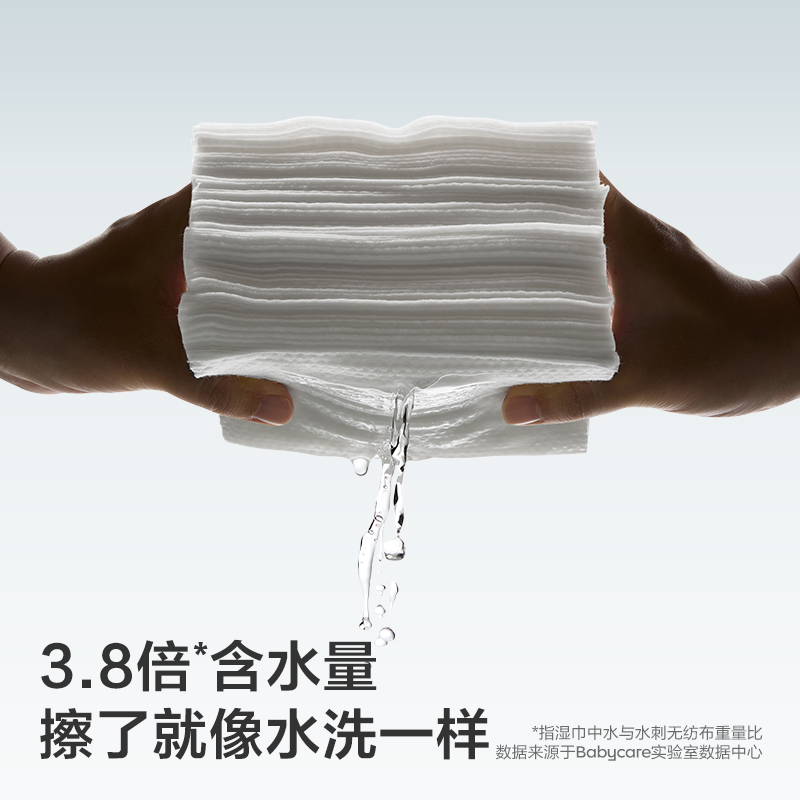 babycare白盖加量装加厚手口专用婴儿湿巾宝宝湿纸巾100抽*6包 - 图1
