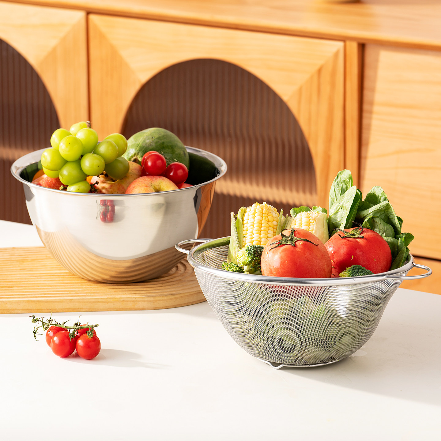 onlycook 加深加厚304不锈钢盆漏盆套装厨房洗菜盆沥水篮淘米筛,淘宝优惠券,粉丝福利购,淘宝优惠卷