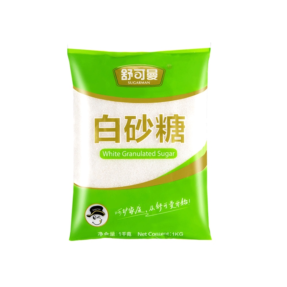 舒可曼白砂糖1000g烘焙调料一级白糖烹饪大包装调味冲饮细白糖 - 图0