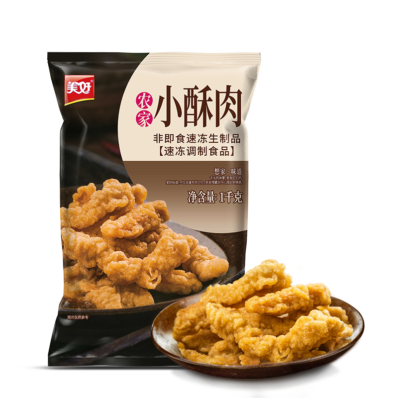 美好农家小酥肉 长条猪后腿肉椒麻味1kg冷冻火锅食材配菜休闲小吃