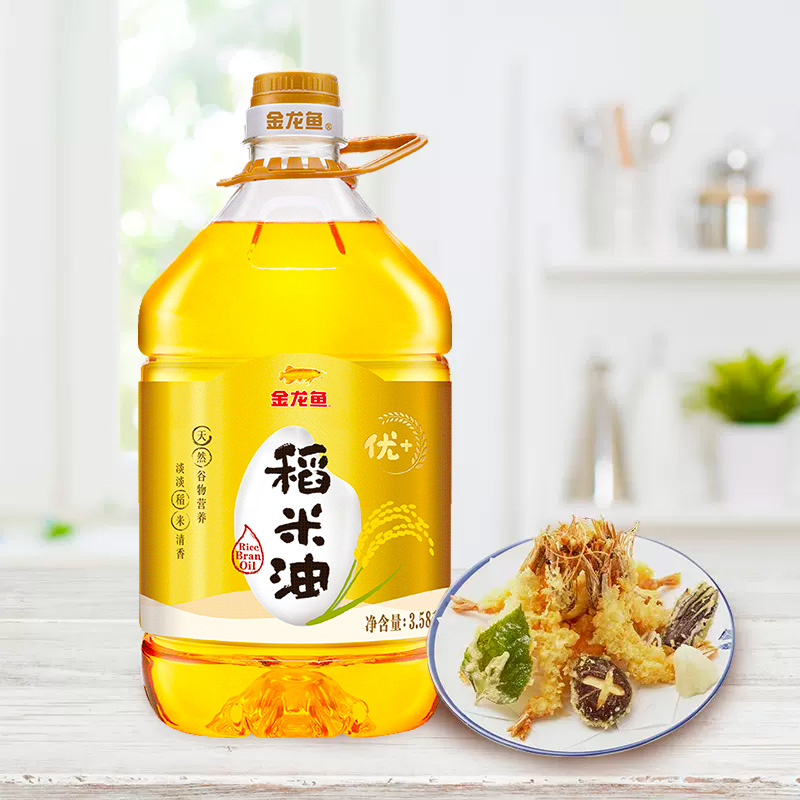 金龙鱼优+稻米油3.58L*2桶富含谷维素 植物甾醇米糠油食用油 - 图2