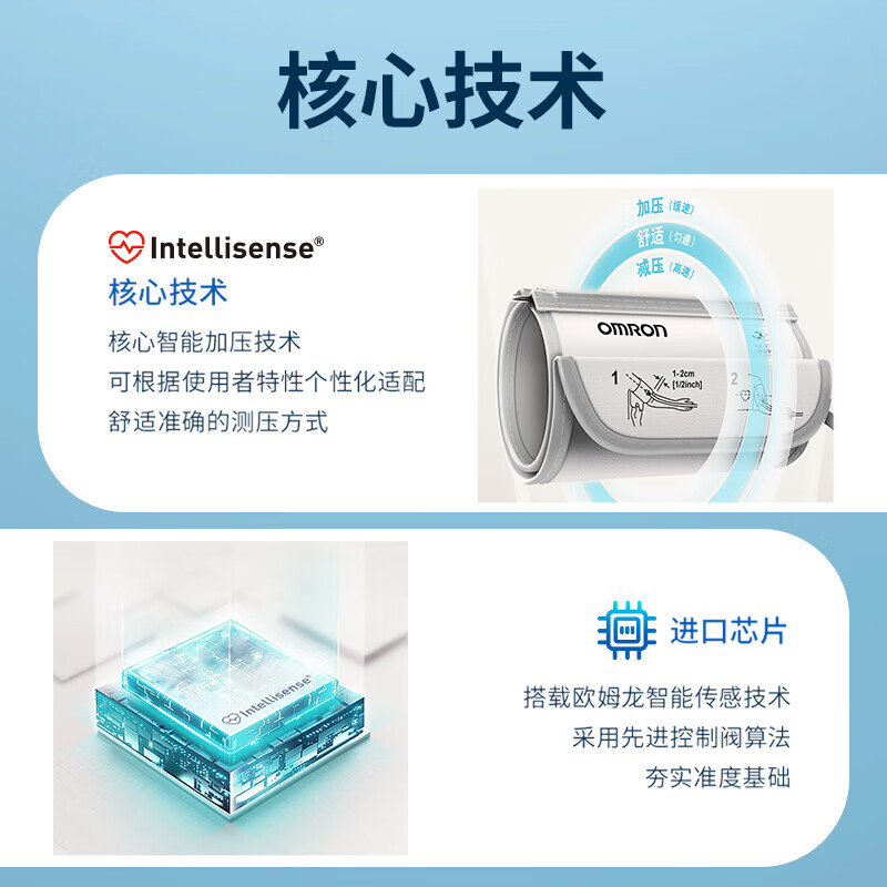 Omron/欧姆龙血压计U703上臂式血压测量仪高精准家用全自动测压仪 - 图2