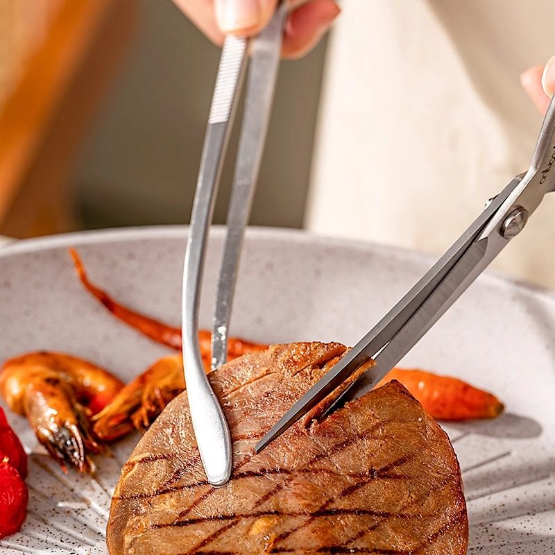 onlycook全钢烤肉剪刀厨房多功能强力骨头剪鸡鸭鱼肉食物剪子大号,淘宝优惠券,粉丝福利购,淘宝优惠卷