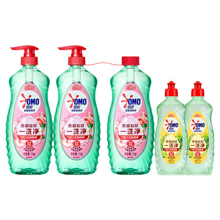 奥妙酵素餐具净白桃洋甘菊香型洗洁精组合装