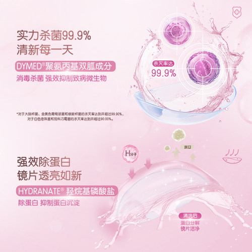 博士伦护理液金装润明水灵清透隐形眼镜护理液除蛋白清洁保湿杀菌 - 图0