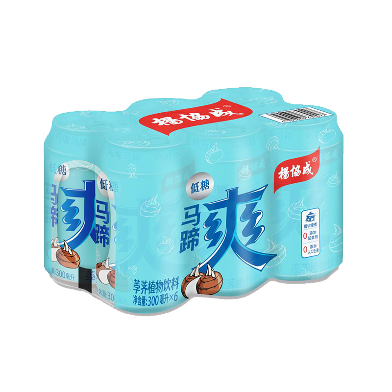 yeo's杨协成低糖马蹄爽荸荠饮料300ml*6罐含果肉甘蔗汁清润解腻 - 图0