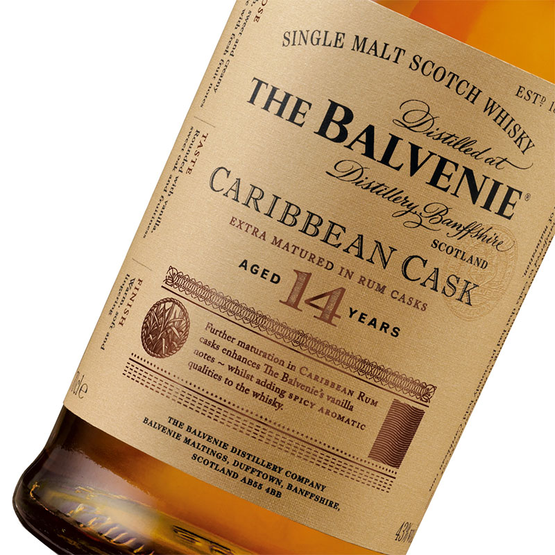 The Balvenie 百富14年加勒比桶单一麦芽苏格兰威士忌700ml×1瓶 - 图2