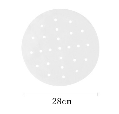 BJ/拜杰一次性蒸笼纸28cm蒸包子馒头垫纸空气炸锅不粘油纸垫100张 - 图0