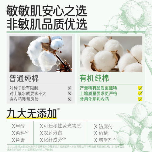 自由点卫生巾有机纯棉日用组合低敏柔软瞬吸纯棉表层赵露思推荐 - 图3