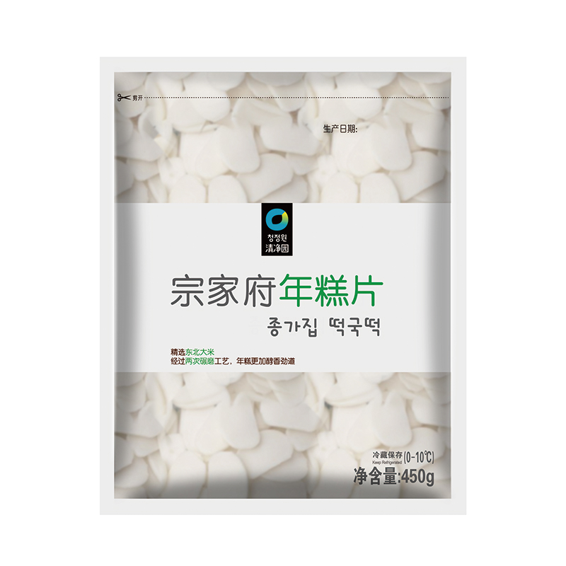 清净园宗家府年糕片450g韩式年糕小吃炒年糕火锅食材家用方便速食-图1