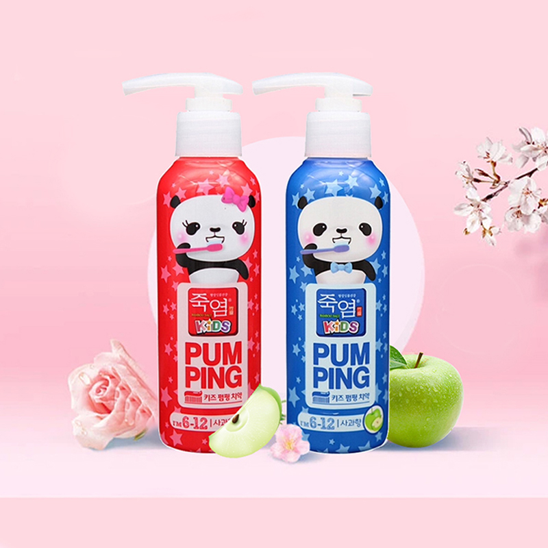 韩国进口lg竹盐儿童6-12岁颜色牙膏 天猫超市牙膏