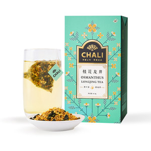 CHALI茶里桂花龙井龙井茶绿茶茶包桂花茶绿茶花茶包袋泡茶叶18包