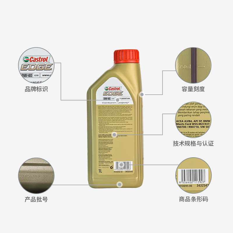 嘉实多极护0W40全合成机油汽车润滑油四季通用国六标准1L正品马版-图1