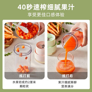 小熊可碎冰榨汁机小型便携式无线充电式榨汁杯果汁机迷你果汁杯