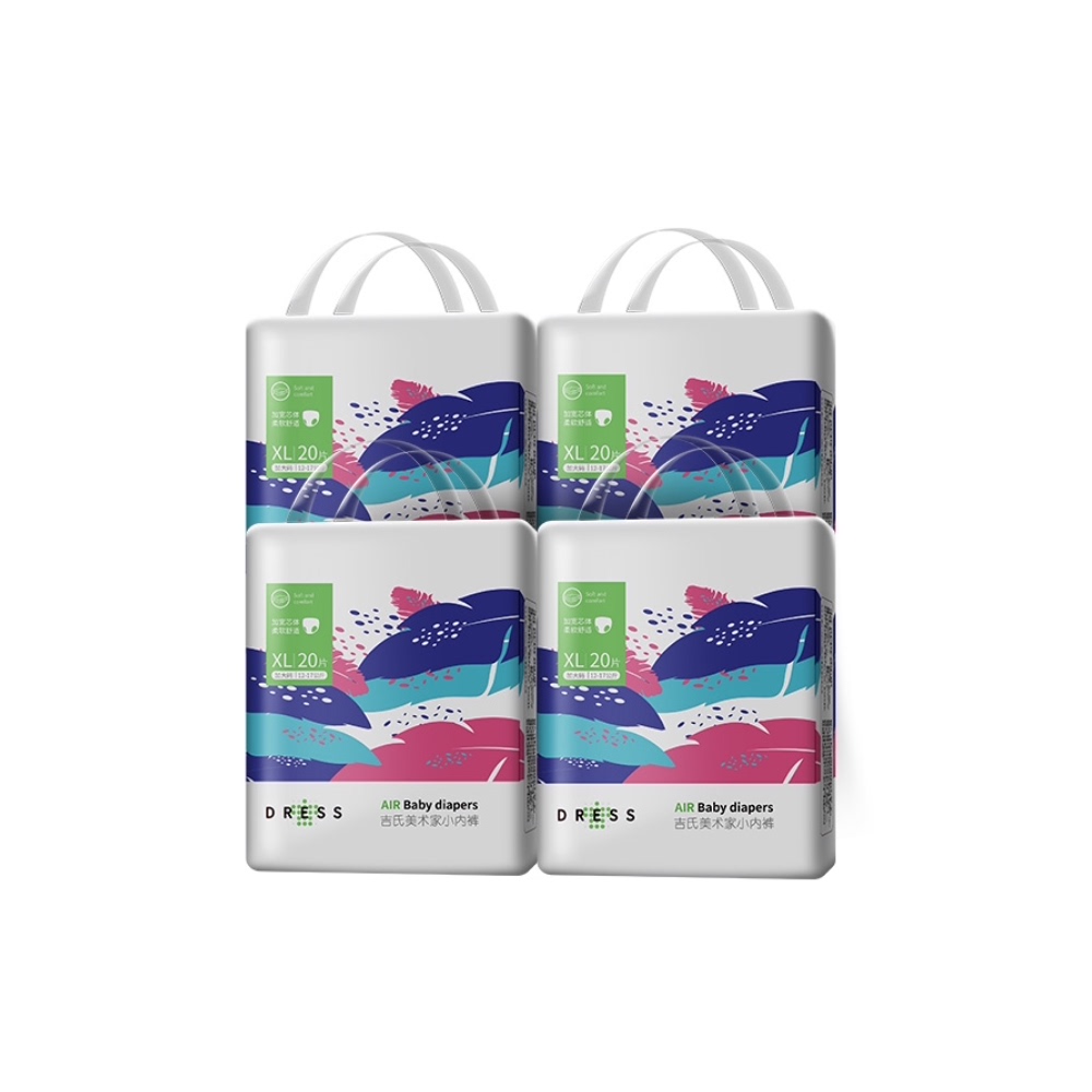 吉氏美术家拉拉裤L/XL/XXL/XXXL婴儿宝宝超薄透气尿不湿纸尿裤