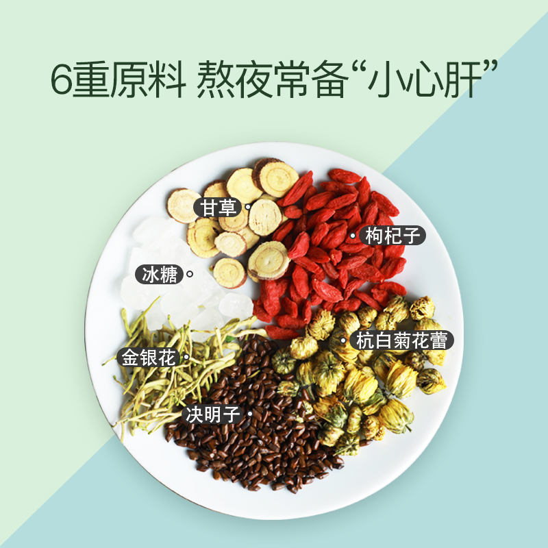 天猫超市艺福堂菊花枸杞决明子茶叶金银花搭牛蒡根养肝清火甘草杭白菊袋装1