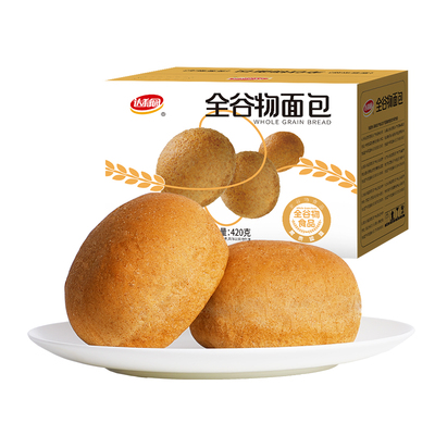 达利园全谷物面包糕点420g×1箱