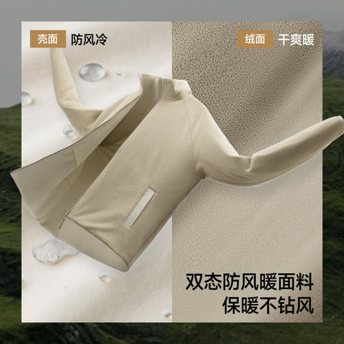 【下拉享优惠】蕉下男士双面穿万粒绒外套初暖PM129抓绒衣外穿 - 图0