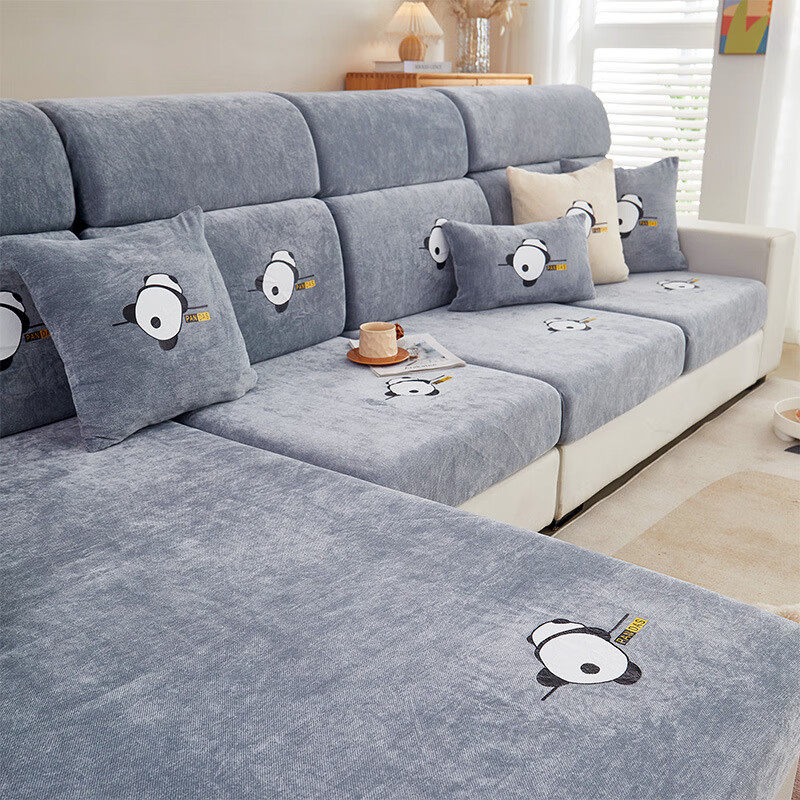 金柠檬居家布艺雪尼尔沙发套罩防猫抓全包萬能四季通用防滑沙发垫,淘宝优惠券,粉丝福利购,淘宝优惠卷