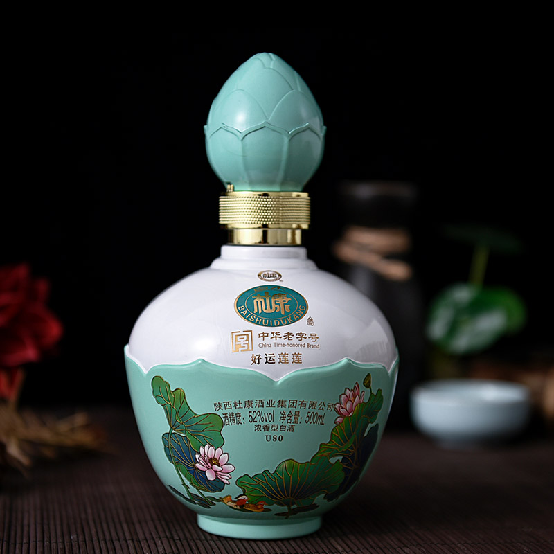 白水杜康好运莲莲52度500ml*4瓶浓香型高度国产白酒礼盒送礼陕西 - 图3