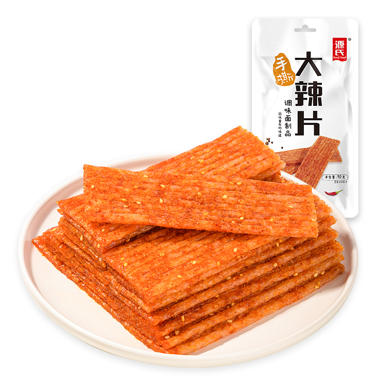 源氏辣条手撕大辣片90g*1包香辣面制品校园网红零食小吃休闲食品 - 图3