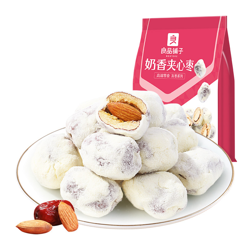 良品铺子奶香夹心枣100g