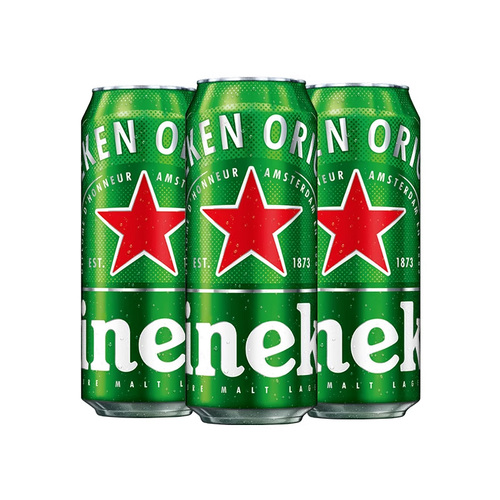 喜力Heineken拉罐黄啤酒500ml*3罐组分享装