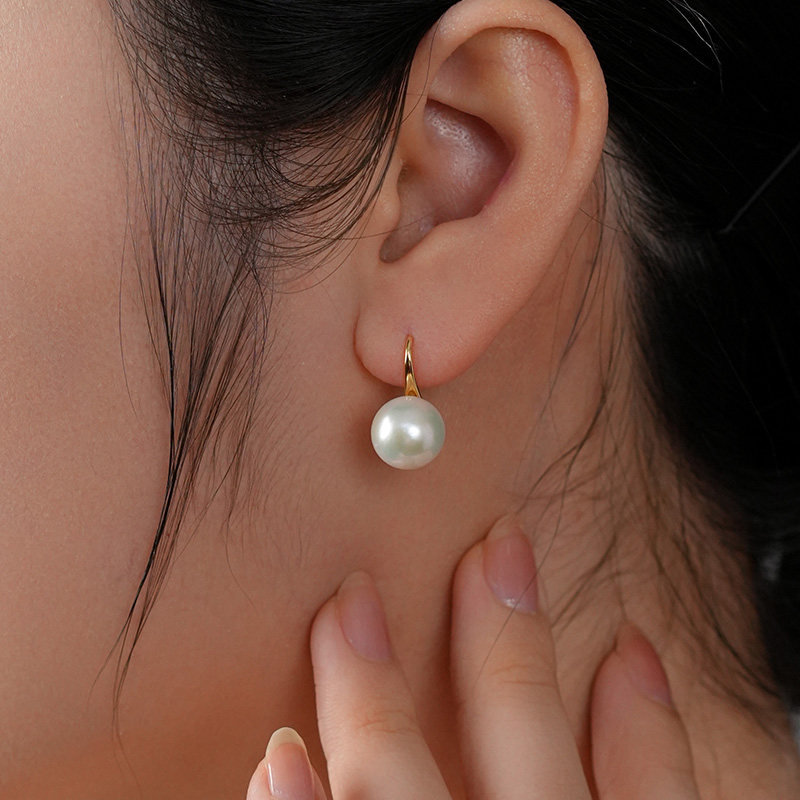 dara戴拉925银10-11mm淡水珍珠耳钉高跟鞋款耳饰正圆强光耳坠,淘宝优惠券,粉丝福利购,淘宝优惠卷