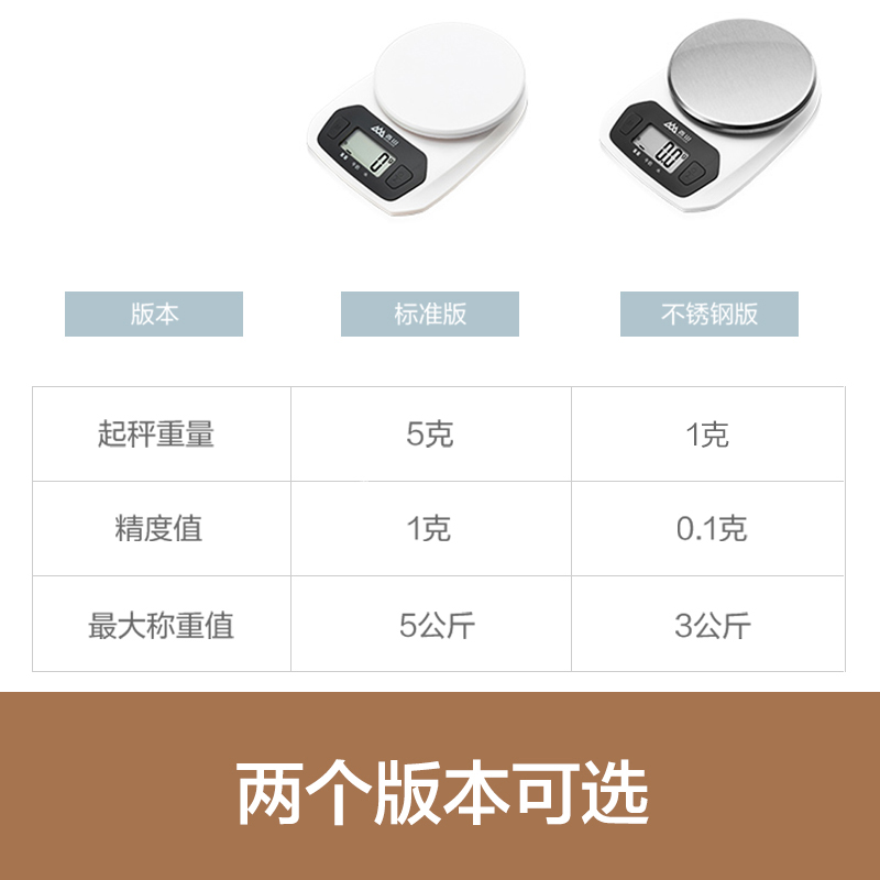 香山高精度厨房秤烘焙电子秤小型家用精准称重烘焙食物克秤-图2