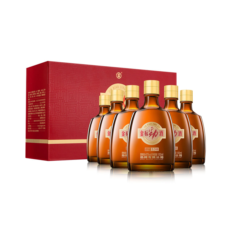 劲牌40度金标劲酒6瓶*100ml*1盒礼盒装含蛹虫草酒水正品,淘宝优惠券,粉丝福利购,淘宝优惠卷