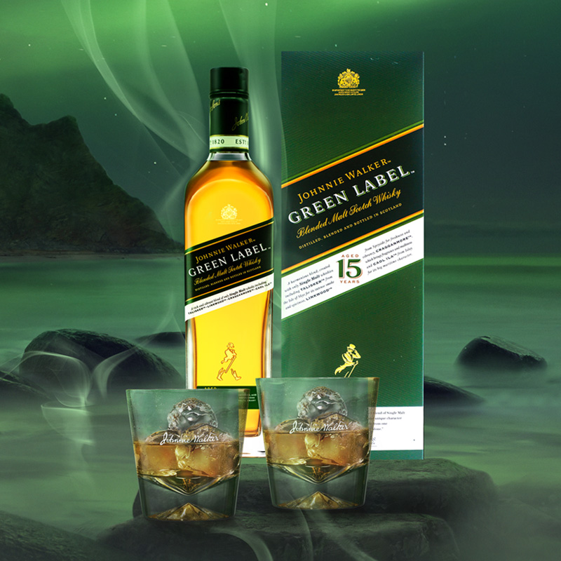 Johnnie Walker 尊尼获加 绿牌 15年调配麦芽苏格兰威士忌 750mL