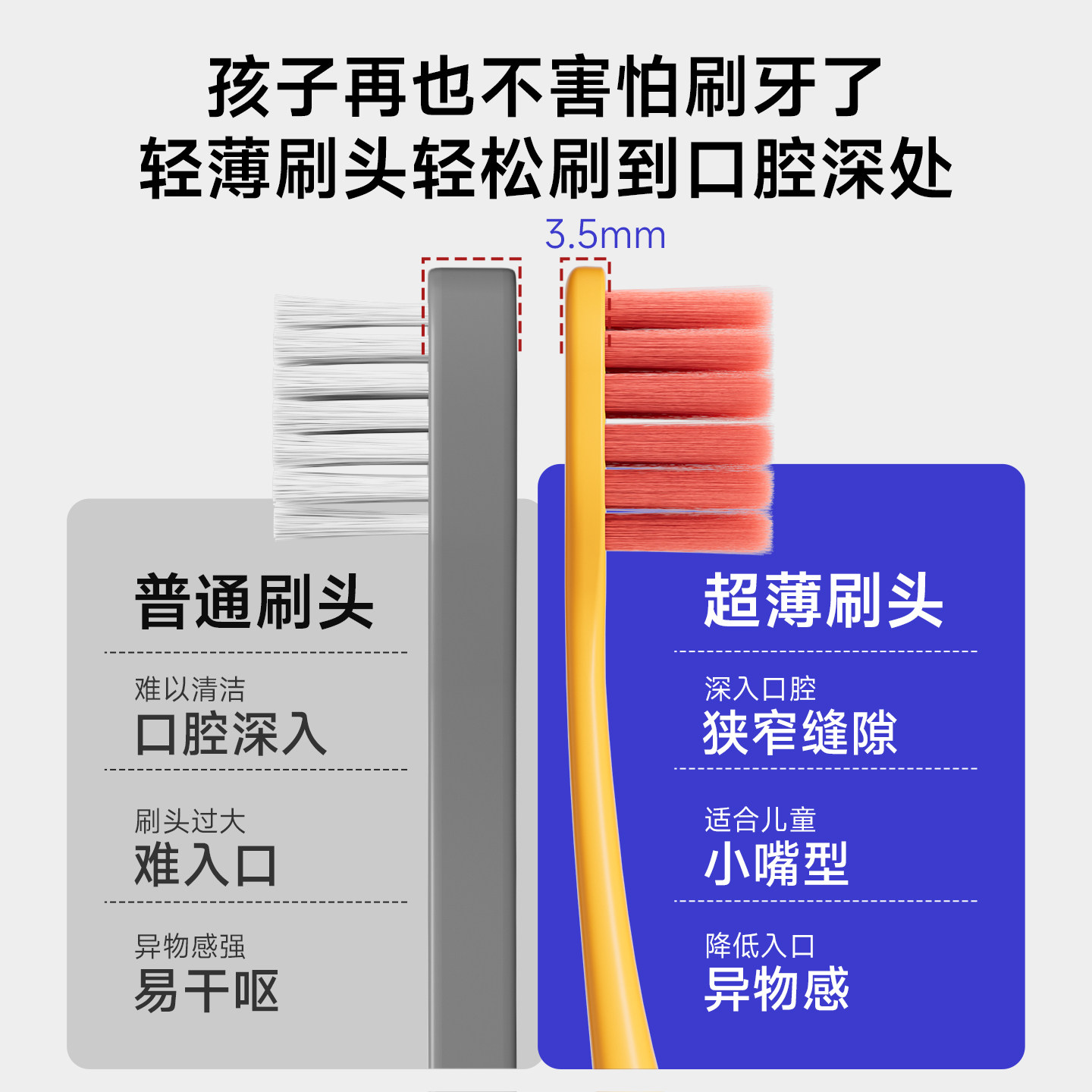 洋精灵儿童牙刷3到6岁软毛乳牙期专用6到12岁换牙口腔清洁护齿