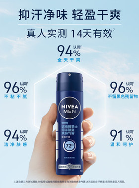 妮维雅男士干爽清香止汗喷雾