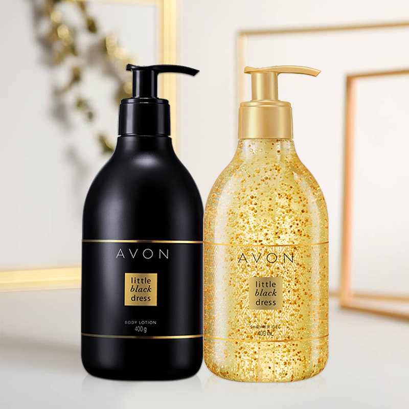天猫超市【包邮】Avon/雅芳小黑裙身体乳沐浴露洗护套装800ml滋润保湿1