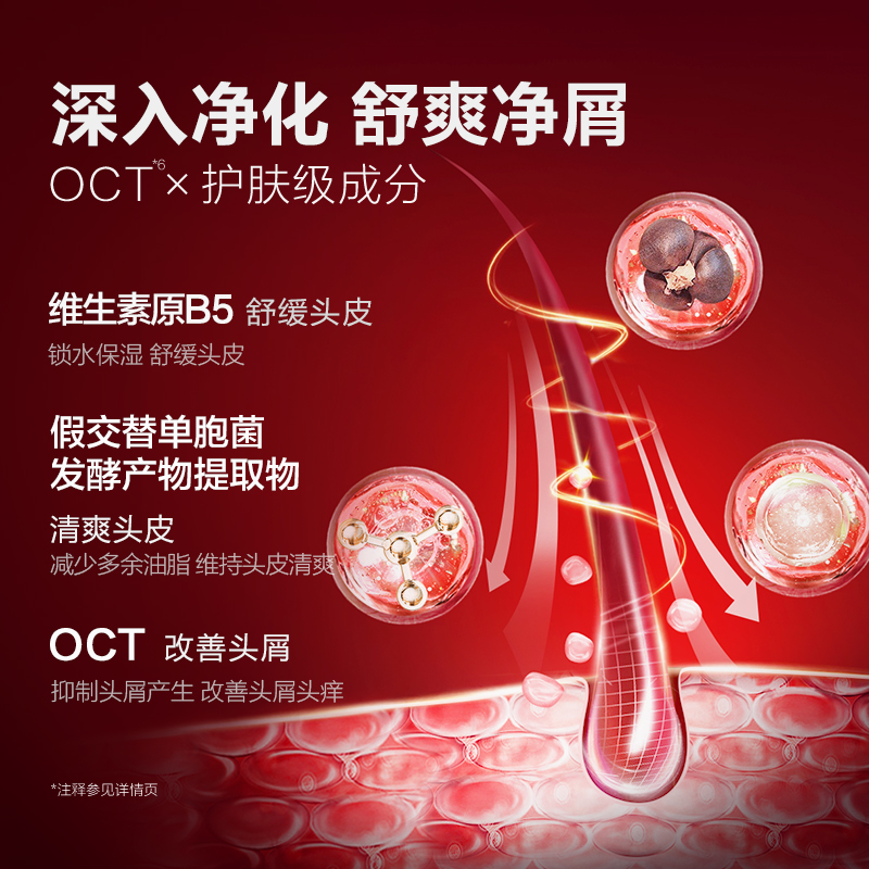 b2v红藻止痒净屑洗发水去油蓬松580ml洗发乳官方正品