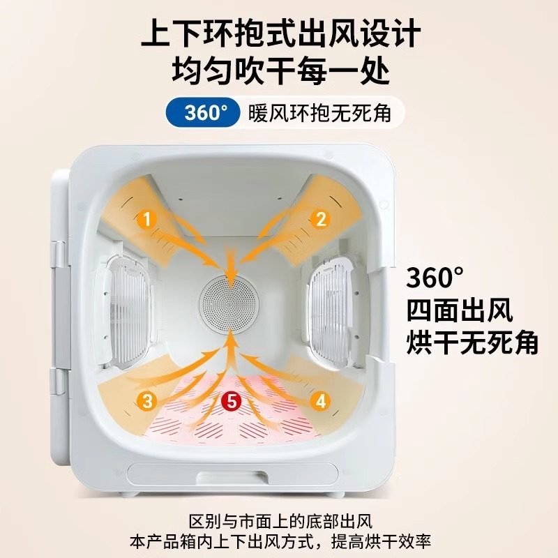 松下宠物烘干箱猫咪洗澡家用智能负离子鲜风宠物自动吹水机礼物