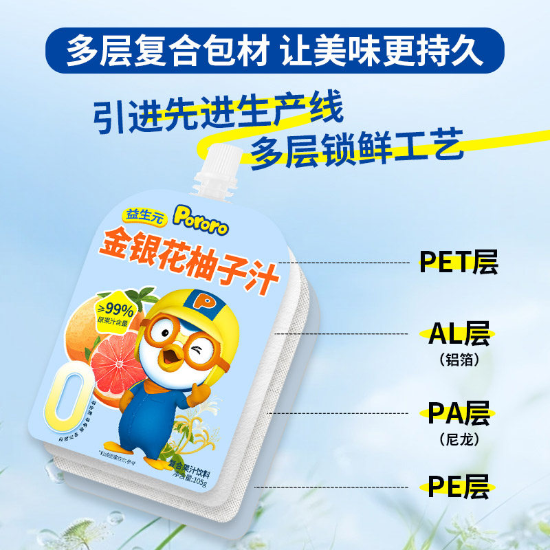 【105g*1袋】啵乐乐Pororo金银花柚子汁
