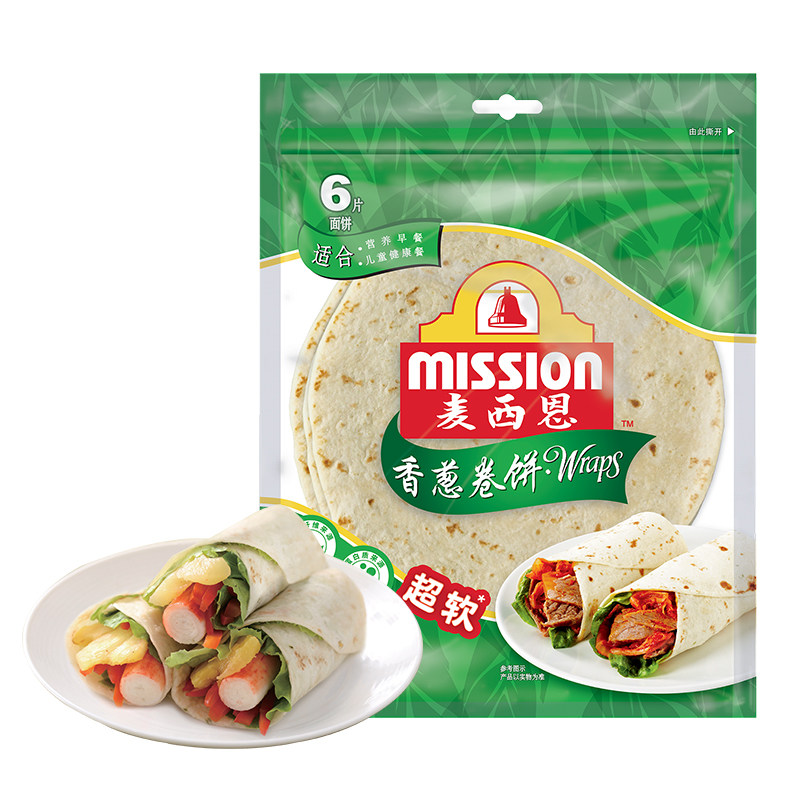 Mission/麦西恩香葱卷饼薄饼西式早餐春卷皮卷饼皮随心搭配,淘宝优惠券,粉丝福利购,淘宝优惠卷