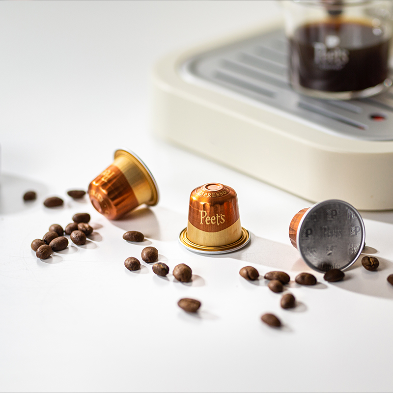 Peets皮爷法国原装进口胶囊咖啡nespresso馥郁焦糖风味5.2g*10颗