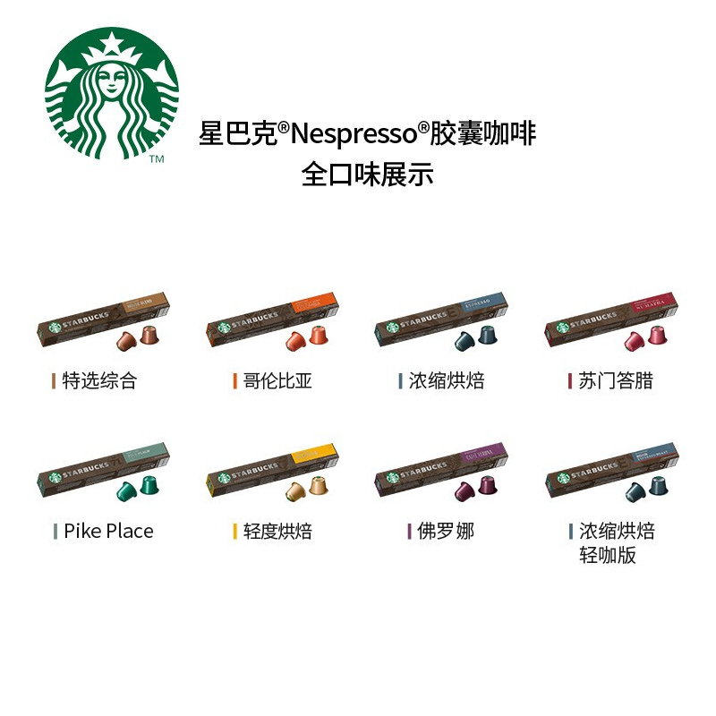 星巴克nespresso浓遇胶囊咖啡分享装多口味-第4张图片-提都小院