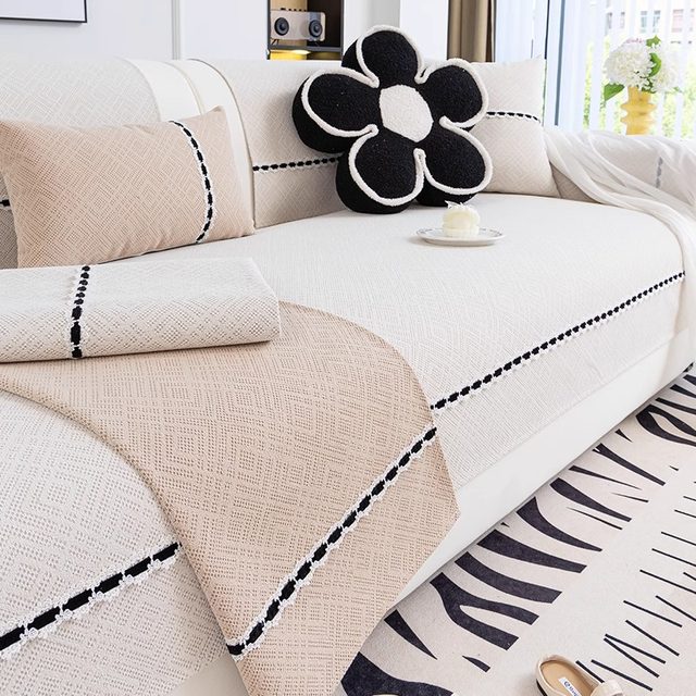 Golden lemon home fabric sofa cushion fixed